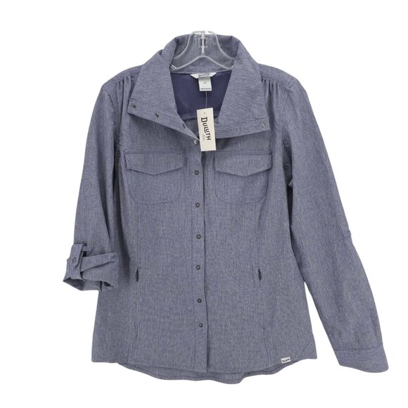 DULUTH TRADING Sol Survivor Sun Protection Shirt Jacket Women's Purple Size XS - Picture 1 of 8